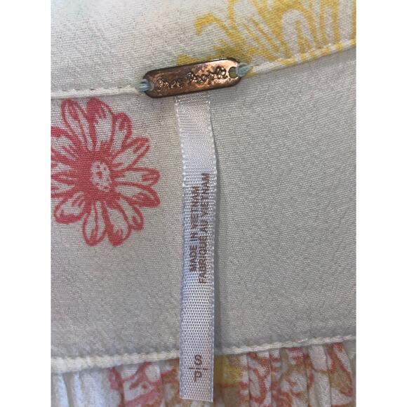 Free People minidress  BOHO Floral  SM with pockets   A-Line - Picture 5 of 10